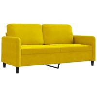 Tweezitsbank 140 cm fluweel geel - thumbnail