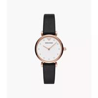 Emporio Armani zwart leren horloge met twee wijzers - Zwart AR11270 - thumbnail