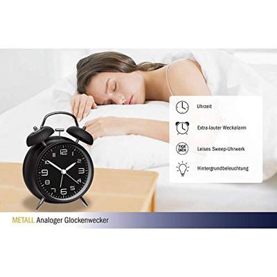 TFA Dostmann 60.1025 Wekker Mechanisch Zwart Alarmtijden 1