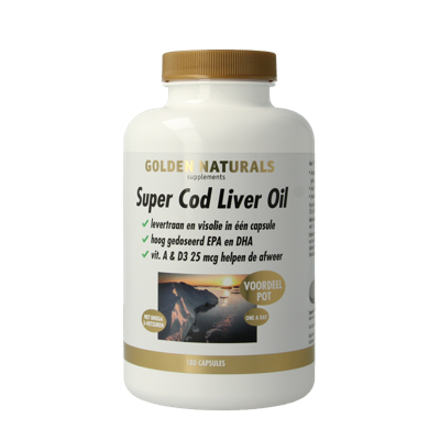 Golden Naturals Super cod liver oil 180 Capsules