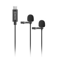 Boya BY-M3D Duo Clip-on Lavalier Microfoon voor USB-C - thumbnail