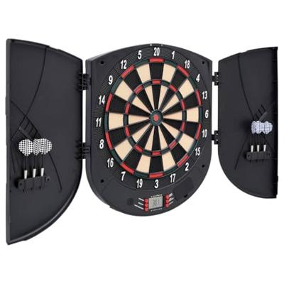 Dartbord elektrisch met darts polypropeen zwart