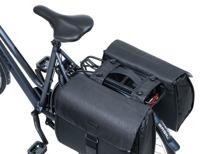 Basil dubbele fietstas hengsel zwart - thumbnail