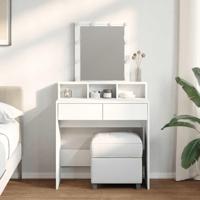 Kaptafel met LED 80x41x144,5 cm wit - thumbnail