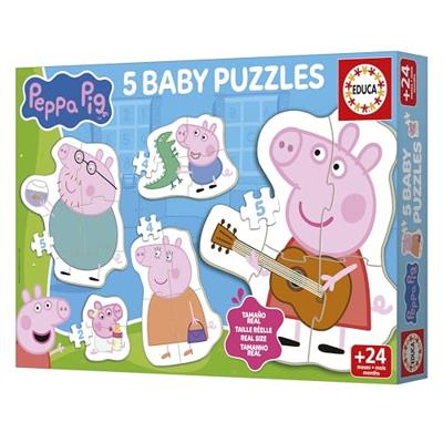 Babypuzzels - EDUCA - Peppa Pig - 4 Stukken