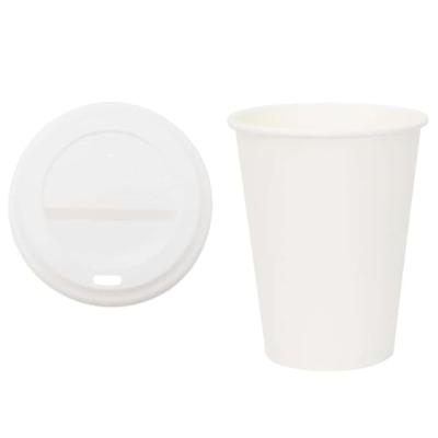 VidaXL Papieren koffiekopjes met deksel 1000 st 12oz 300 ml VidaXL Papieren koffiekopjes met deksel 1000 st 12oz 300 ml