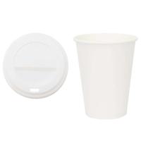 VidaXL Papieren koffiekopjes met deksel 1000 st 12oz 300 ml - thumbnail