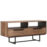 TV dressoir Odeon (125cm) | Metaal Hout  | Teak | Zwart Donkerbruin - thumbnail