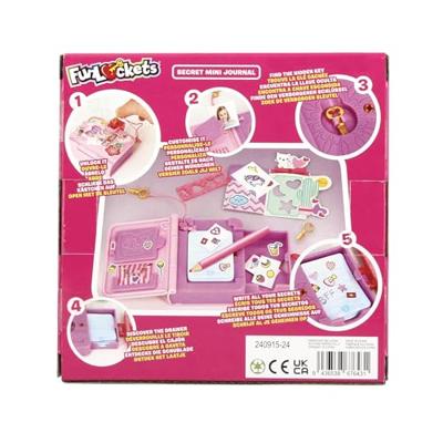 Dagboek met Accessoires Funlockets Mini Roze