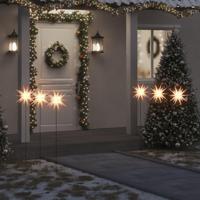 Kerstlampen met grondpin en LED's 3 st 35 cm wit - thumbnail