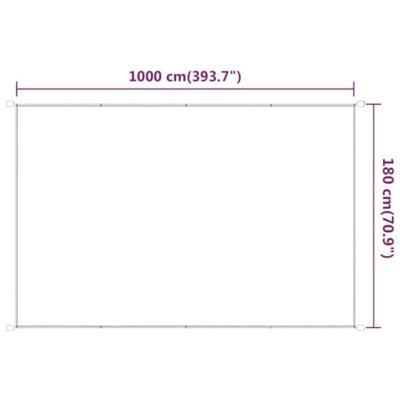 VidaXL Luifel verticaal 180x1000 cm oxford stof beige