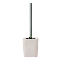 Toiletborstel in kunststof houder taupe - thumbnail