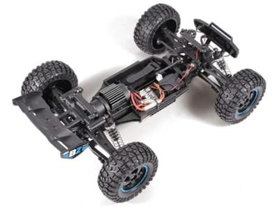Blackzon Blauw Brushed 1:12 RC auto Elektro Monstertruck 4WD 2,4 GHz Incl. accu en lader, Met lichteffect