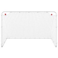 VidaXL Voetbaldoel wit 122x81x81 cm staal - thumbnail