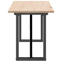 Salontafel O-frame 160x40x45 cm massief grenenhout en gietijzer - thumbnail