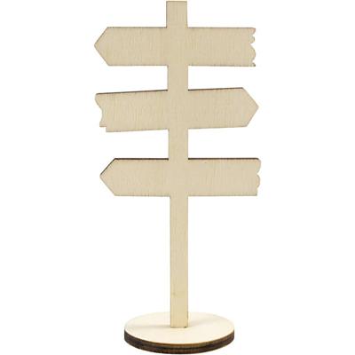 Creativ Company Houten bord pijlen op voet, 12cm