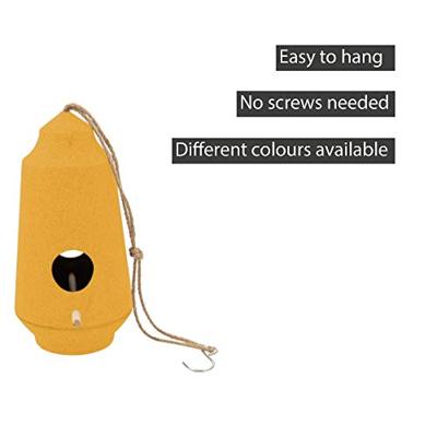 POINT-VIRGULE - Tuin - Vogelhuisje okergeel 18x25cm POINT-VIRGULE - Tuin - Vogelhuisje okergeel 18x25cm