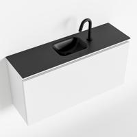 MONDIAZ OLAN 100cm toiletmeubel talc. LEX wastafel urban midden 1 kraangat - thumbnail