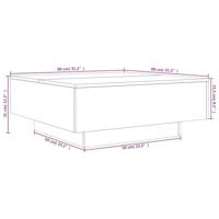 Salontafel met LED-verlichting 80x80x31 cm zwarty - thumbnail