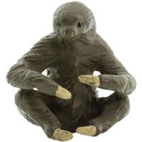 Safari mini figuren Luiaard 2,5 cm rubber bruin 192 stuks - thumbnail