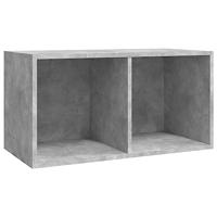 VidaXL Opbergbox voor lp's 71x34x36 cm bewerkt hout betongrijs - thumbnail
