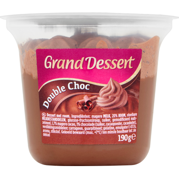 Ehrmann Grand Dessert Double Choc 190 g bij Jumbo Ehrmann Grand Dessert Double Choc 190 g bij Jumbo
