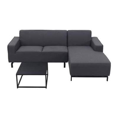Boavista/Toronto loungebank chaise longue - Sooty - 3-delig - links