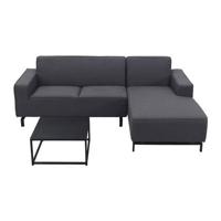Boavista/Toronto loungebank chaise longue - Sooty - 3-delig - links - thumbnail