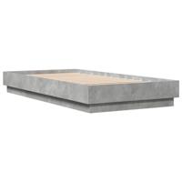 Bedframe met LED-verlichting betongrijs 75x190 cm - thumbnail