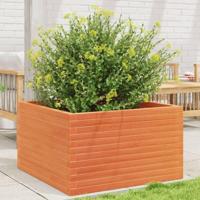 Plantenbak 80x80x46 cm massief grenenhout wasbruin - thumbnail