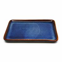 Rechthoekige Schaal Keramiek Blauw - thumbnail