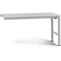 Manuflex LU6123.9006 ESD ESD-werktafel universele standaard aanschuiftafel met rubber schijf, bxdxh = 2000 x 1000 x 760-870 mm Aluminium-zilver - thumbnail
