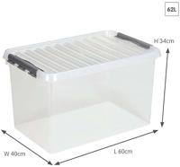 Sunware Q-line box 62 liter transp/metaal - thumbnail