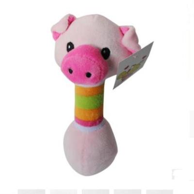 2 PCS Cute Pet Dog Toys Chew Squeaker Animals Pet Toys Plush Puppy Honking Squirrel For Dogs Cat Chew Squeak Toy Dog Goods(Pig)