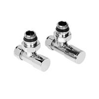 Design Aansluitset Radiator Plieger Como Haaks Inclusief Koppeling 15 mm Chroom - thumbnail