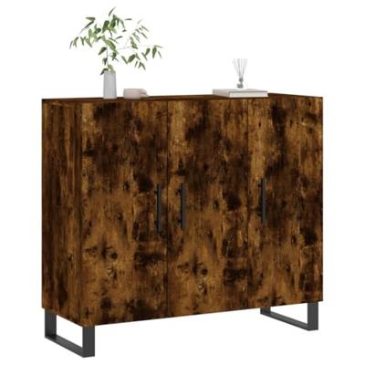 Dressoir 90x34x80 cm bewerkt hout gerookt eikenkleurig Dressoir 90x34x80 cm bewerkt hout gerookt eikenkleurig