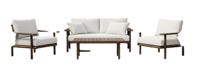 Laruna Loungeset - Hout Acacia Vintage Donker Teak Look Laruna Loungeset - Hout Acacia Vintage Donker Teak Look