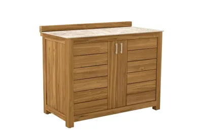 Passion Grills | Buitenkeuken Onderdeel | Milano Buitenkeukenkast 2-deurs | 120 x 63 cm | Albastro Cream