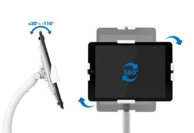 Manhattan Zubehör TFT/LCD-TV Tabletstandaard Universeel 20,1 cm (7,9) - 27,9 cm (11) - thumbnail