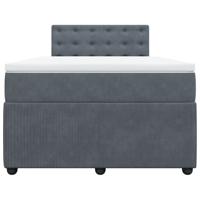 Boxspring met matras fluweel donkergrijs 120x190 cm - thumbnail