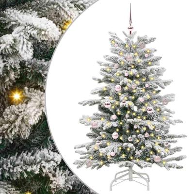 VidaXL Kunstmatige inklapbare kerstboom wit 150 cm pe en pvc