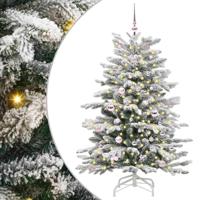 VidaXL Kunstmatige inklapbare kerstboom wit 150 cm pe en pvc - thumbnail