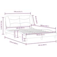 Bedframe zonder matras 120x200 cm stof taupe - thumbnail