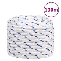 VidaXL Boottouw 20 mm 100 m polypropyleen wit - thumbnail