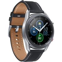 Samsung Galaxy Watch 3 Smartwatch Bluetooth, behuizing 45 mm, staal, lederen band, valherkenning, sportbewaking, accu 340 mAh, IP68, zilver (Mystic Silver) [Italiaanse versie] - thumbnail