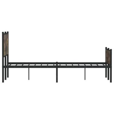 Bedframe zonder matras metaal gerookt eikenkleurig 120x200 cm