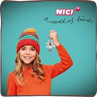 Nici glubschis pluchen sleutelhanger wolf ulvy, 10cm - thumbnail