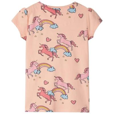 Kinderpyjama met korte mouwen 140 lichtoranje