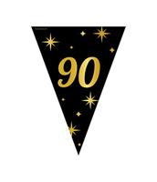 Classy Vlaggenlijn 90 Jaar Zwart/Goud (10m) - thumbnail