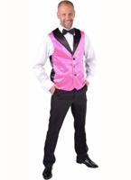 Roze Gilet pailletten heren - thumbnail